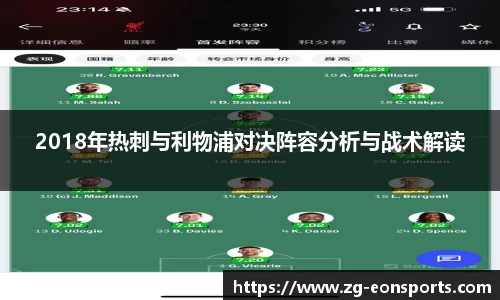 2018年热刺与利物浦对决阵容分析与战术解读
